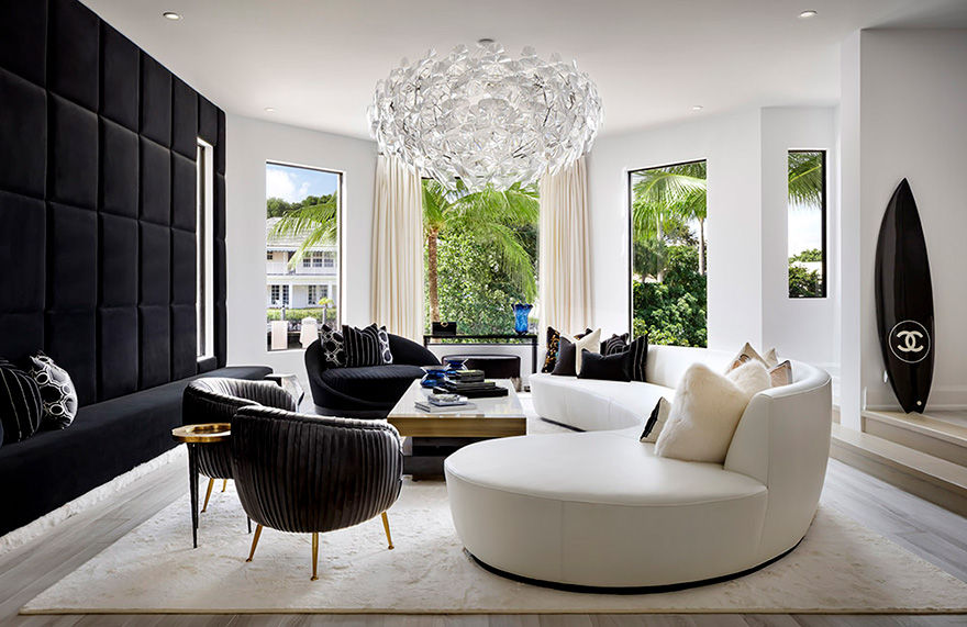 Lionel Messi vízparti villája - nappali