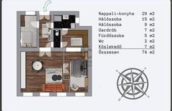 Kiadó Budapest VI. kerületi tégla lakás hirdetés (33926824)