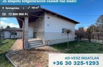 Eladó Nyáregyházai családi ház hirdetés (44434383)