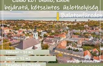 Eladó Balatonfüredi üzlethelyiség üzletházban hirdetés (45499673)