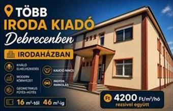 Kiadó Debreceni iroda irodaházban hirdetés (43232535)