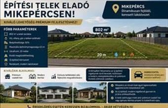 Eladó Mikepércsi lakóövezeti telek hirdetés (26494513)