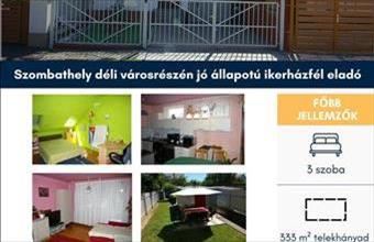 Eladó Szombathelyi ikerház hirdetés (53643166)