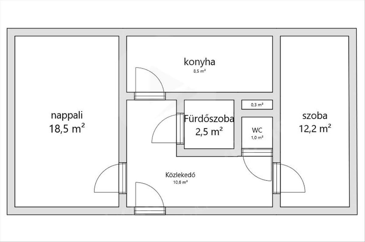 1 bed · 47m² · Lakás · 21.500.000 ft